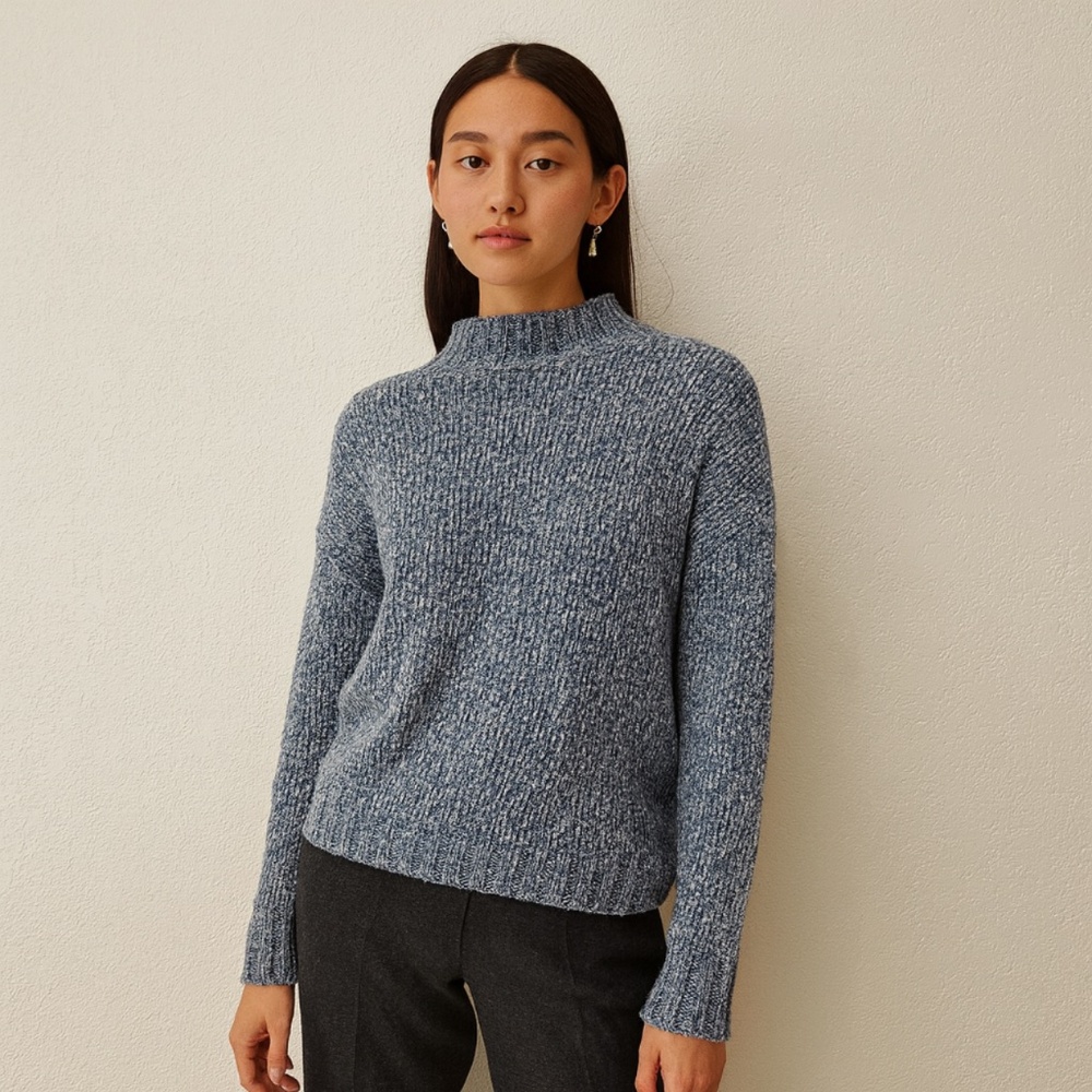 St. John's Bay Blue‎ Textured Knit Sweater Size M